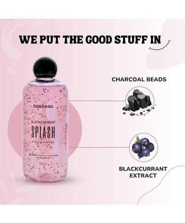 Blackcurrant Splash Exfoliating Body Wash & Shower Gel - Exfoliate & Smooth Skin for Men & Women | 300ml - Buy Online on GoSupps.com