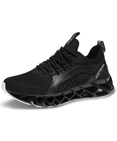 Mens Running Shoes Walking Non Slip Blade Type Sneakers 11 A-black