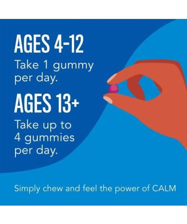 Natural Vitality Calm Gummies - Raspberry-Lemon Flavored Magnesium Supplement - 60 Gummies - Buy Online on GoSupps.com