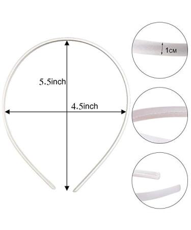 Buy Candygirl 20-Piece White Satin Frontal Ligaments & Headbands for Girls - DIY Accessories - Buy Online on GoSupps.com