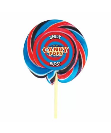Giant Swirl Lollipop 75g - Handcrafted Confectionery - Large Candy - Multiple Flavours (Berry Burst)