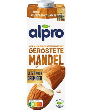 Alpro MandelDrink Original UHT 8x1L - Vegan Lactose-Free Low Fat & Sugar Enriched with Calcium & Vitamins - Buy Online on GoSupps.com