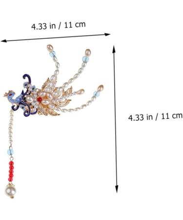 FRCOLOR 1pc Pearl Phoenix Hair Clip Chinese Hanfu Pearl Headpiece Hair Clips Rhinetone Hair Stick Vintage Hair Accessories Tassel Hairpins Pearl Hair Accessories Trendy Freshwater Pearls - Buy Online on GoSupps.com
