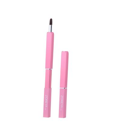 minkissy Lip Gloss Brush Flexible Lipstick Brush Eyebrow Brush Mini Lip Retractable Lipstick Applicator Travel Makeup Brush Lip Gloss Applicator Portable Telescopic Brush medium Pink