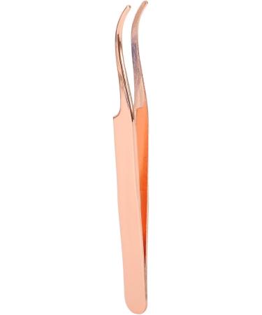Eyelash Applicator Tool DIY Rose Gold Curved Lash Tweezer for Easy Lashes Application and Removal - Buy Online on GoSupps.com