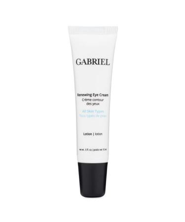 Gabriel Renewing Eye Cream  For All Skin Types  Natural  Paraben Free  Vegan  Cruelty-free  Non GMO  botanical extracts help reduce puffiness and dark circles under the eyes.5 oz.