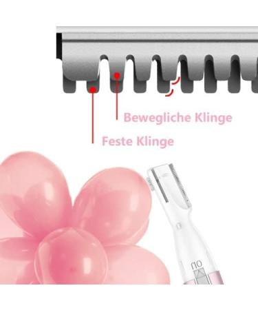 Funsty Precision Eyebrow Trimmer - Painless Facial Hair Cutter for Women | Battery Operated Electrical Razor in Kinnhals Peachy Pink - Buy Online on GoSupps.com