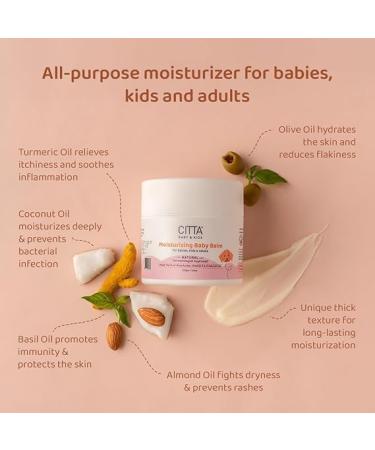 CIT_TA Moisturizing Baby Balm - Nourishing 8 Natural Oils & Shea Butter for Dry & Sensitive Skin | 100 gm | Ideal Baby Moisturizer - Buy Online on GoSupps.com
