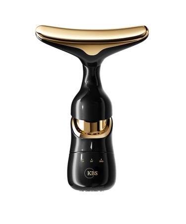 KBS Essentials Face Eye and Neck Massager with 3 Attachments Battery Powered Vibration Black