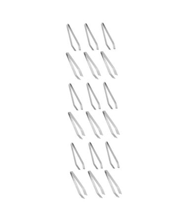 FRCOLOR FIATION FIGHT FROM 18 STK Food tweezers for removing hair tweezers made of stainless steel sloping tweezers for removing bone hair removal bones stainless steel 11x2.3cmx3pcs silverx3stk