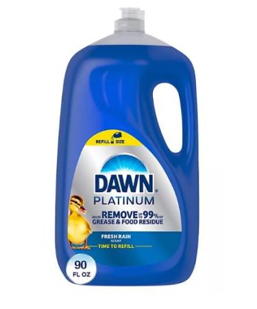 Dawn Platinum Dishwashing Liquid Dish Soap Refreshing Rain (90 Ounce) - by LOS