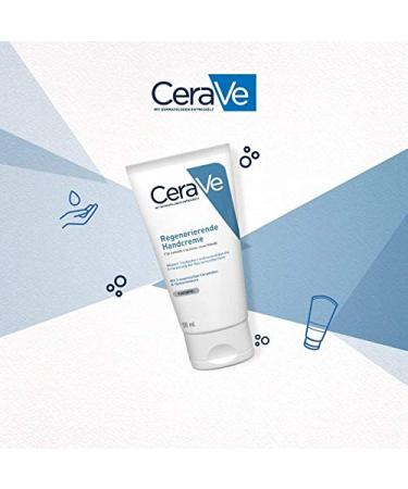 Cerave Regenerating Hand Cream for Extremely Dry Hands | 50ml & 10ml (5-Pack) | Hydrating Ceramides & Hyaluronic Acid - Buy Online on GoSupps.com