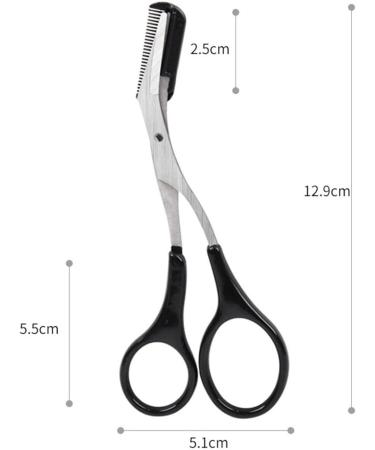 Curved Detachable Eyebrow Scissors Tool Portable Eyebrow Comb - Buy Online on GoSupps.com