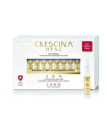 Crescina HFSC Hair Growth Treatment for Men's Scalp with Thinning Hair 20 Ampoules