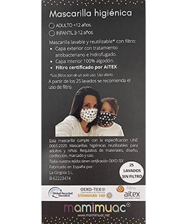 Washable Reusable Fabric Mask for Kids 3-12 Years - 2 Layers White Stars Design - Buy Online on GoSupps.com