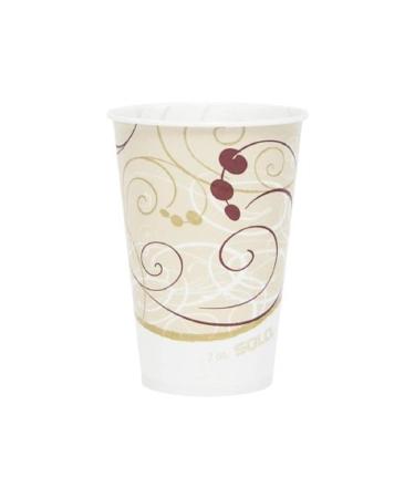 Solo R7n-j8000 Symphony Design Wax Coated Treated Paper Cold Cup 7 Oz Size 100/pack