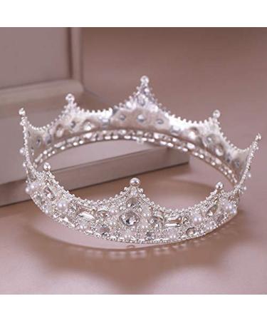 JORCEDI King Crystal Wedding Tiara - Vintage Rhinestone Crown for Prom, Pageant, Birthday - Silver - Buy Online on GoSupps.com