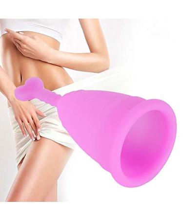 2 pieces silicone menstrual cup women female women's hygiene cup menstrual accessories lady menstrual cup reusable period accessories for one (purple)