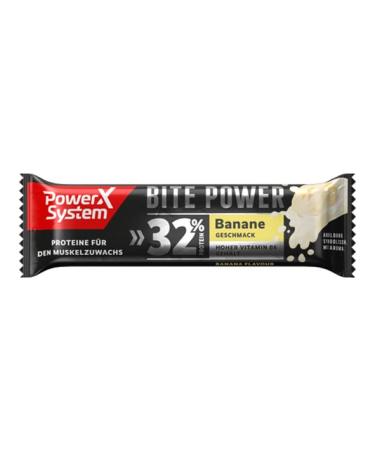 Power System Protein Bar Banana - Energy Snack for Athletes | 24x35g Fitness & Muscle Building Bar - Buy Online on GoSupps.com