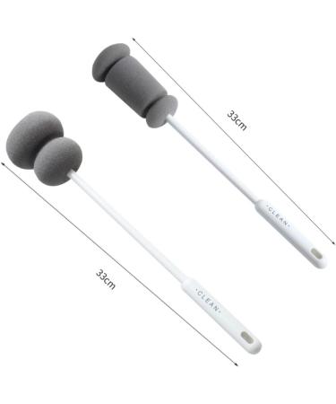 Solust Pacifier Cleaner & Bottle Brush Set - 6 STK Glass Cleaning Brush with Long Handle for Baby Bottles & Kettles - 3 Pack White - Buy Online on GoSupps.com