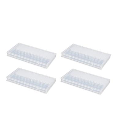 POPETPOP 4pcs grinding head storage box drill bits for nails nail drill bit holder nail grinding head case bit holders tool stand Nail Drill Bits Organizer plastic empty box manicure
