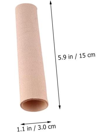 FRCOLOR Toe Tubes Sleeves 2pcs - Nylon Toe Caps for Finger Protection | Khaki High Heel Safety Toe Covers - Buy Online on GoSupps.com