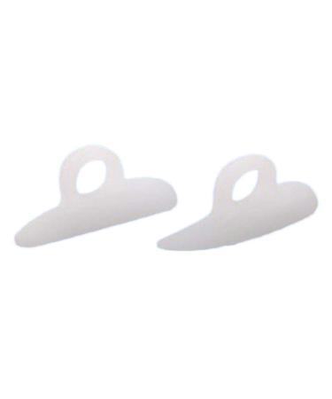 Bongles 1 Pair Foot Pain Relief Pads Feet Care Toe Corrector Hammer Toe Separator Protector Cushion White