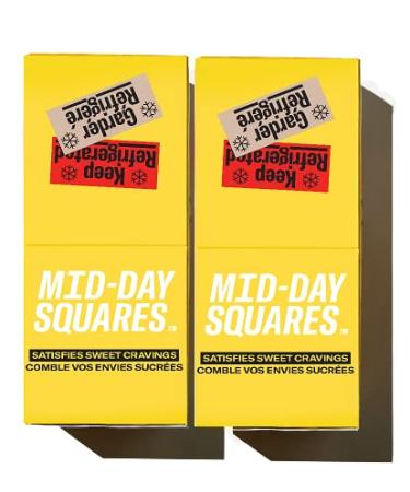 Mid-Day Squares High Protein Chocolate Bars 33g each 2 Pack 24 Squares Cookie Dough Flavour 20 Day Supply | Made with Real Chocolate 6g Plant Protein 4g Fiber Certified Vegan Gluten Free Cookie Dough 12 count (Pack of 2)