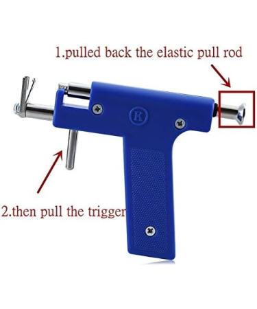 LIZHOUMIL Ear Piercing Gun Set Safety Alloy Ear Nose Navel Piercing Tool Kit Sets with Studs Plastic Gun Set - Buy Online on GoSupps.com