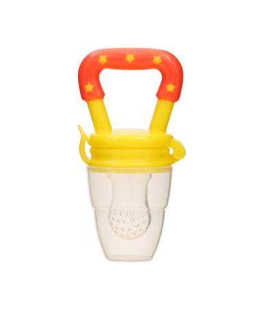 Nilioyul fashionable silicone baby pacifier comfortable and safe for on the go easy to clean pp baby fruit feed dispenser with a comfortable cover yellow s s yellow