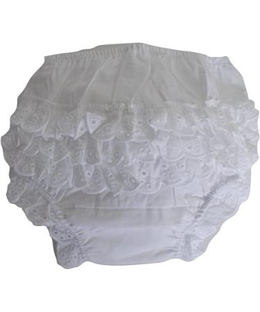 Primeone Soft Touch Cotton Frilly Pants Frill Back Knickers Nappy Cover White- Available in 0-6, 6-12, 12-18 Months - Buy Online on GoSupps.com