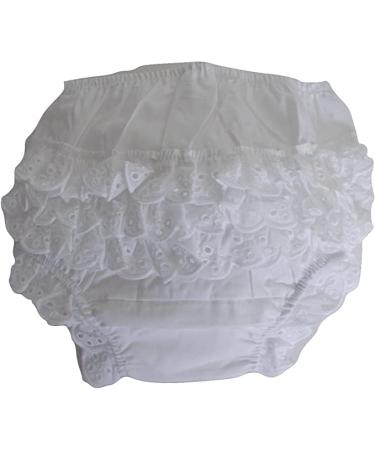 Primeone Soft Touch Infants Cotton Frilly Pants Frill Back Knickers Nappy Cover Frilled Knickers (0-6 Months) (6-12 Months) (12-18 Months) White 0-6 White - Buy Online on GoSupps.com