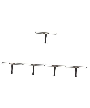 Healeved 5pcs eyebrow drawing tools eyebrow shaper tool t-shape eyebrow measuring ruler 13.5x7.1cmx5pcs Silverx5pcs