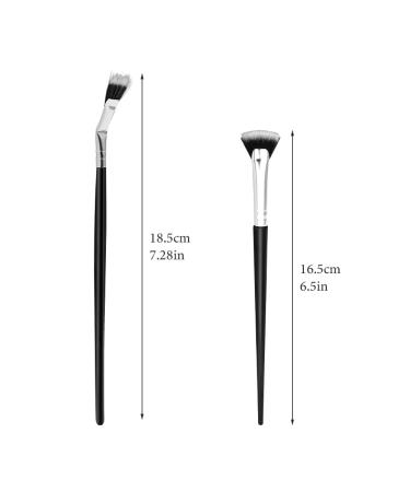 4pcs Mascara Fan Brush Set - Lash Wand Brushes for Eyelashes & Eyebrows - Black Makeup Tools for Perfect Eye Makeup - Buy Online on GoSupps.com