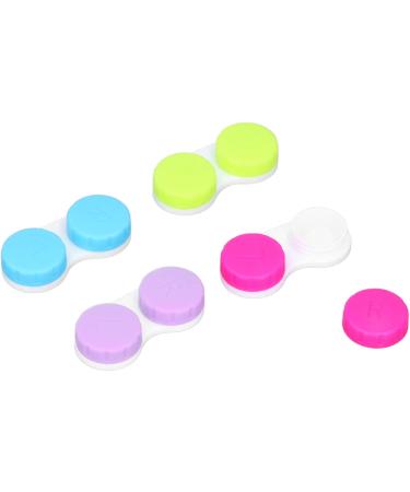 Colorful PP Plastic Contact Lens Case - Portable Double Box Holder for Travel & Outdoor Activities - Buy Online on GoSupps.com