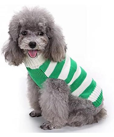 Christmas Dog Sweater - Warm Knit Turtleneck for Puppies | Petcare Holiday Gift - XL Dog Sweater with Green Bells - Buy Online on GoSupps.com