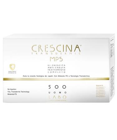 Labo Crescina Transfermic MPS Complete Treatment Growth + Anti-Hair Loss 500 Hair Care for Men 10 + 10 Ampoules