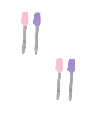 Beavorty 4 pieces of spatula made of silicone wax silicone spatula make -up spatula reusable reusable wax shovel spatula for applying silicone wax wax stick