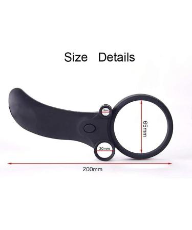 Magnifiers 2.5X 25X 55X Magnifying Glass with Led Light Cleaning Cloth Identification Portable for Elderly Students Magnifier Comfortable Anniversary - Buy Online on GoSupps.com