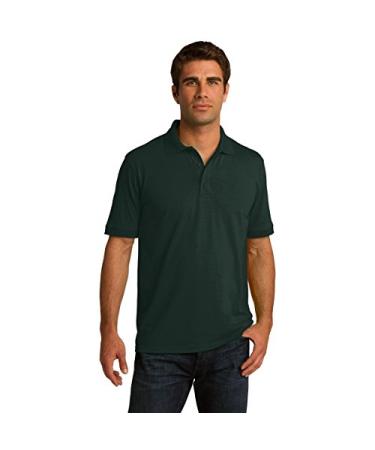 Clothe Co. Men's Regular and Big & Tall Sizes Short Sleeve Jersey Knit Polo Shirt X-Large Tall Dark Green