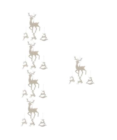 HOMSFOU 20 Pcs Christmas Elk Pendant Antler Window Hanging Xmas Gifts Glass Clear Ornaments Clear Glass Christmas Elk Hanging Ornament Hanging Bells Decoration Supplies Pvc The Tree As Shownx5pcs 15X8CMx5pcs