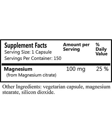 Daily's Magnesium Citrate | 150 Vegetarian Capsules | Essential Mineral Supplement - Buy Online on GoSupps.com