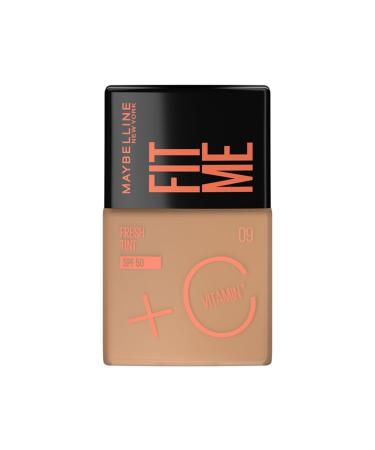 M-aybelline New York Liquid Foundation Lightweight Skin Tint With Spf 50 & Vitamin C Natural Coverage For Daily Use Fit Me Fresh Tint Shade 09 30Ml
