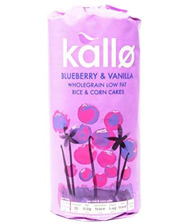 Kallo Kallo Wholegrain Rice and Corn Cakes (Blueberry and Vanilla 2 x 130g)