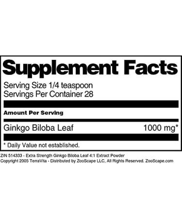 Extra Strength Ginkgo Biloba Leaf 4:1 Extract Powder (1 oz ZIN: 514333) - 3 Pack - Buy Online on GoSupps.com