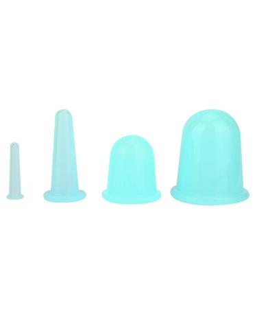 Face Cupping Set Vaccum Facial Cupping Set Silicone Facial Massager Cup Face Lifting Firming Care Supplies for Facial Body Care (Green)