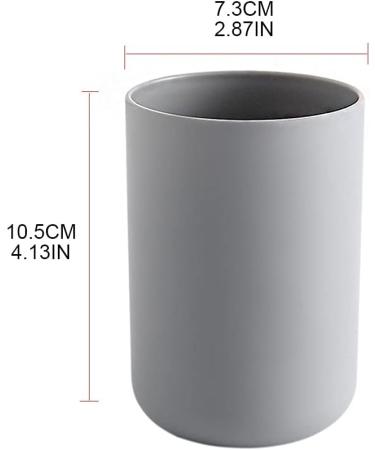 Buy Gray Plastic Toothbrush Holder Cups - Simple Style Mouthwash Brushes for Bathroom | Household Drinking Cups - Buy Online on GoSupps.com