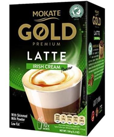 Mokate Gold Premium Latte Irish Cream Flavour Skimmed Milk Powder 6X 10x sachets - Buy Online on GoSupps.com