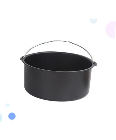 Zerodeko Griddle Airfryer Oven Baking Basket Kitchen Supplies Air Fryer Oven Frying Pot Frying Pan Tool Fried 17.2*15CM Black - Buy Online on GoSupps.com