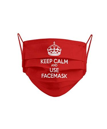 Cencibel Smart Casual Keep Calm and Carry On Mask Red 1 Unit (Pack of 1)